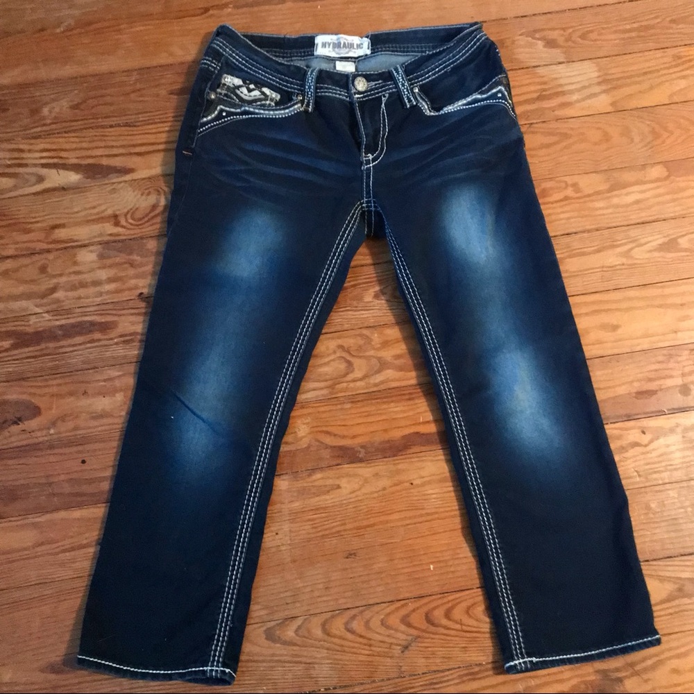 Hydraulic Dark Wash Capri 💎